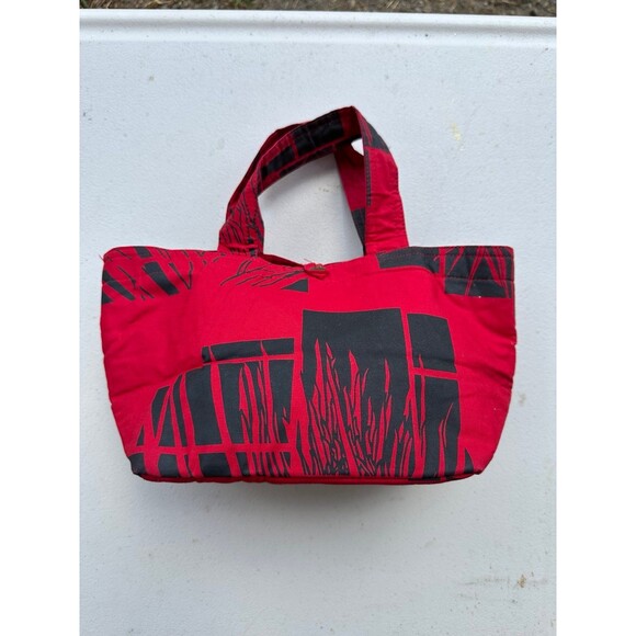 Sig Zane Hawaii Rare Hawaiian Tropical Fabric Small Open Tote Button Closure Bag - Picture 1 of 5